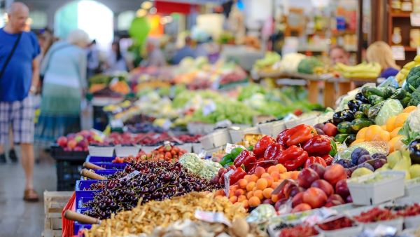 produce at a market